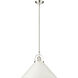 Artistan 1 Light 13.1 inch Polished Nickel/Matte White Indoor Pendant Ceiling Light